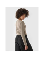 Dámské hladké tričko s dlouhým rukávem model 21431878 - 4F