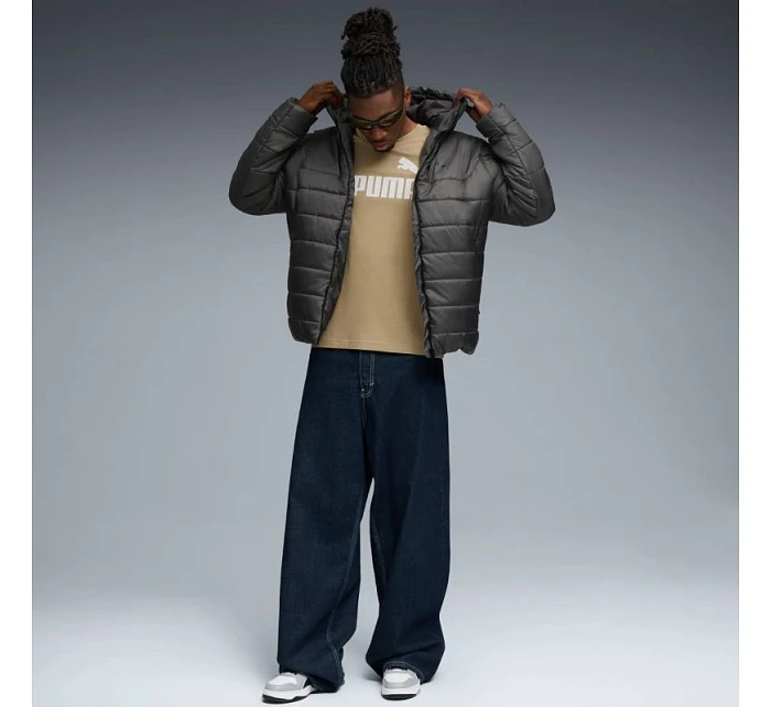 Pánska zateplená bunda Puma ESS s kapucňou Grey 685211 44 Muži