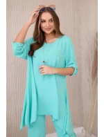 Súprava blúzka + nohavice s mätovým príveskom