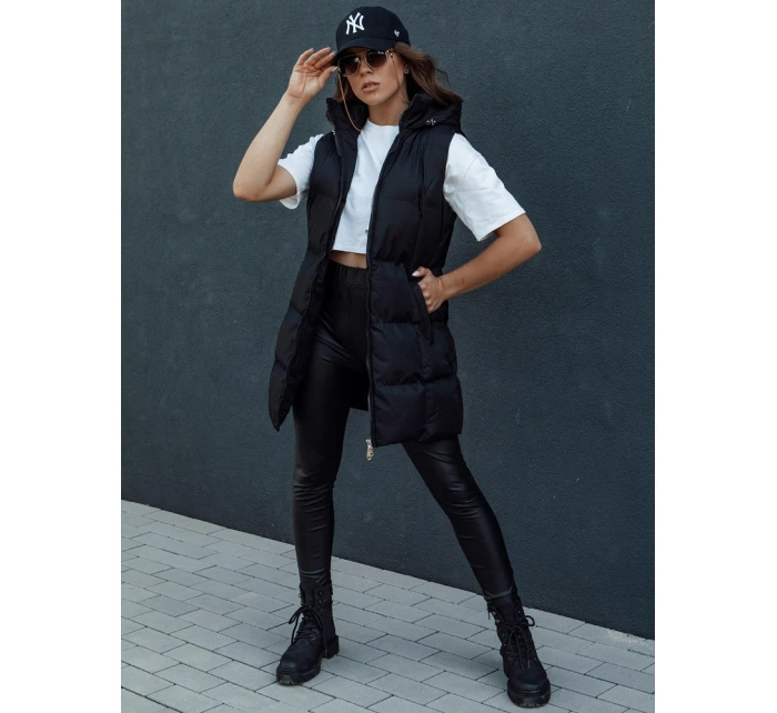 Dámská prošívaná dlouhá vesta černá Dstreet model 21979701 - FashionStreet