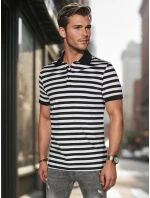 Pánská pruhovaná polokošile bílá Dstreet model 21987919 - FashionStreet