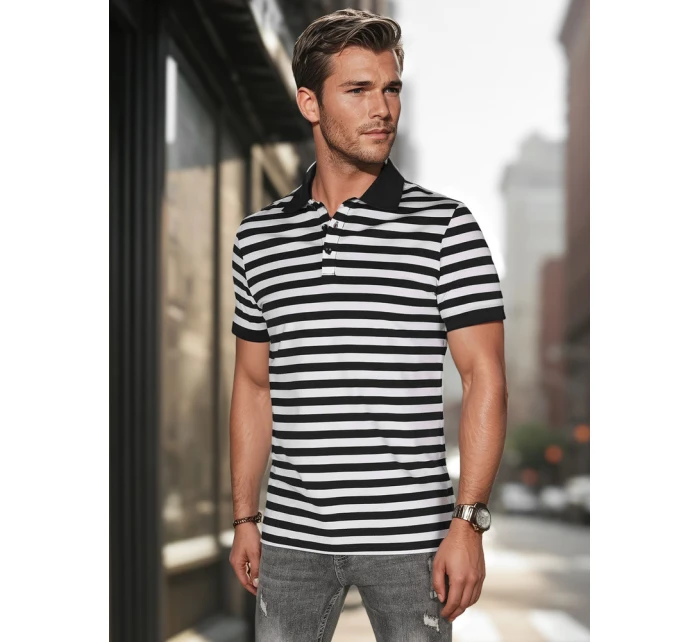 Pánská pruhovaná polokošile bílá Dstreet model 21987919 - FashionStreet