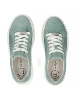 Dámské kožené polobotky ažurové zelené model 22116561 - FILIPPO