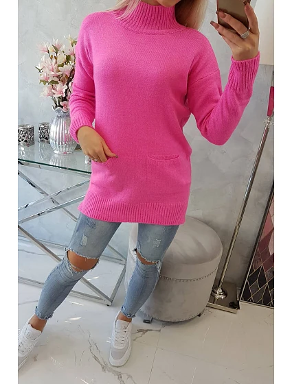 model 18745564 svetr růžový - K-Fashion