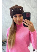 Dámská čepice hnědá model 18752339 - K-Fashion Dámská čepice hnědá model 18752339 - K-Fashion