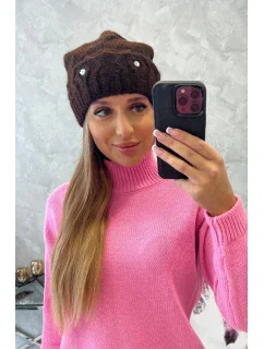 Dámská čepice hnědá model 18752339 - K-Fashion