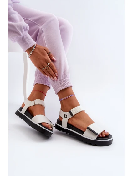 Damskie Sandały Na Platformie Big Star NN274777 Białe