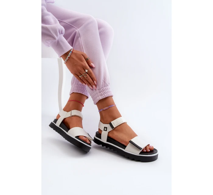 Damskie Sandały Na Platformie Big Star NN274777 Białe