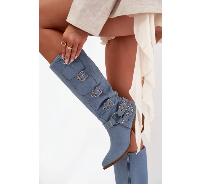 Džíny Kovbojky Na Podpatku S model 21710989 - Boto