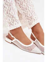 Síťované baleríny s patou bílé model 22032126 - Boto