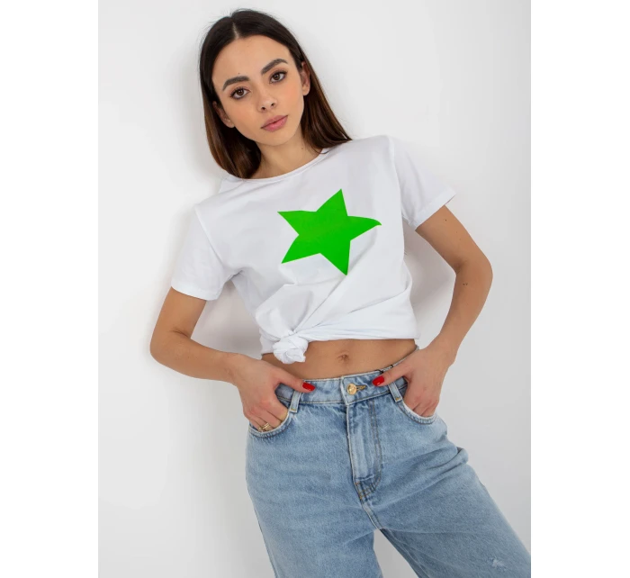 Dámske tričko RV TS 8626.00 biela zelená - FPrice