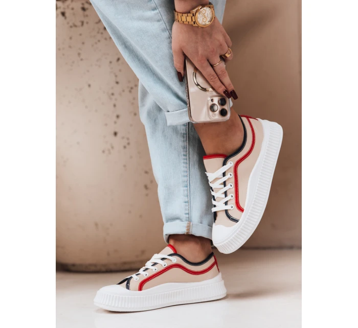 Dámské sportovní tenisky beige Dstreet model 21969216 - FashionStreet