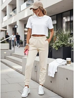 SWAN krémové dámske tepláky FashionStreet UY2086