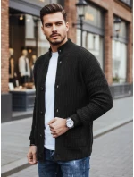 Pánsky sveter čierny FashionStreet WX2347