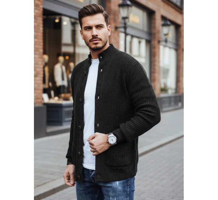 Pánsky sveter čierny FashionStreet WX2347