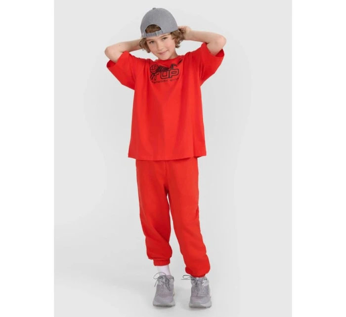 Detské tričko oversize s potlačou 4F 4FJRSS25TTSHU3296-62S Detské tričko oversize s potlačou 4F 4FJRSS25TTSHU3296-62S