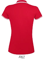 SOL'S Pasadena Women Dámské piqué polo model 22521924 red/white SOL'S Pasadena Women Dámské piqué polo model 22521924 red/white