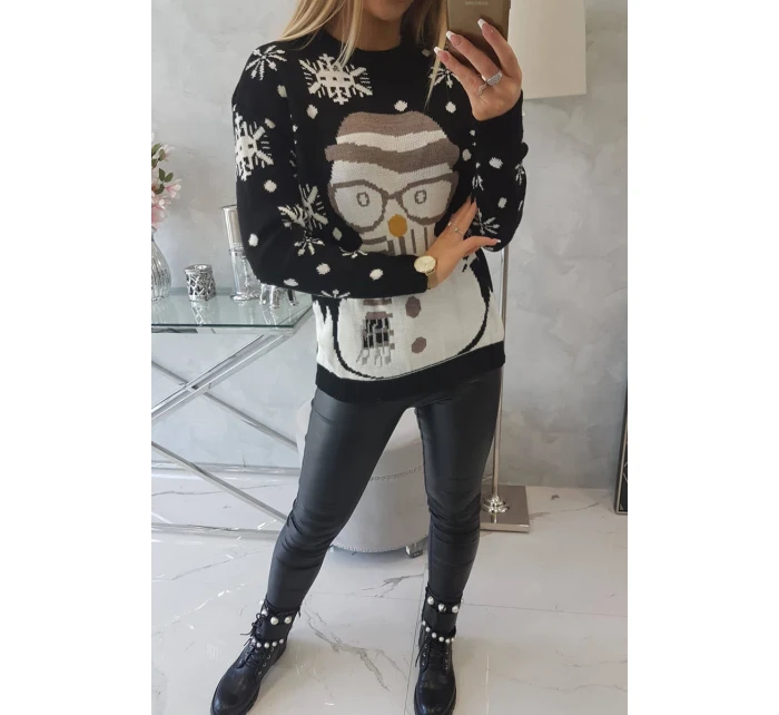 Vánoční svetr se model 18747993 černý - K-Fashion