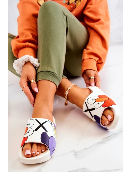 Gumové pantofle s potiskem Bílý model 21575280 - Boto