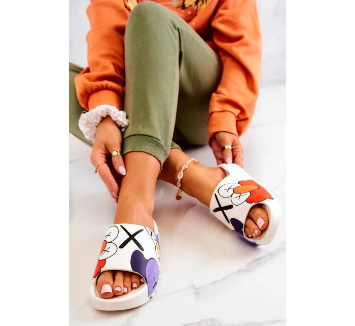 Gumové pantofle s potiskem Bílý model 21575280 - Boto