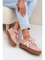 Dámské Tenisky Na Platformě S Ozdobami Růžové model 21688410 - Boto Dámské Tenisky Na Platformě S Ozdobami Růžové model 21688410 - Boto