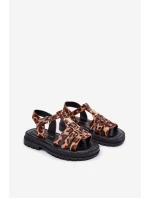 Dívčí sandály s ozdobným detailem model 21701018 - Boto Dívčí sandály s ozdobným detailem model 21701018 - Boto