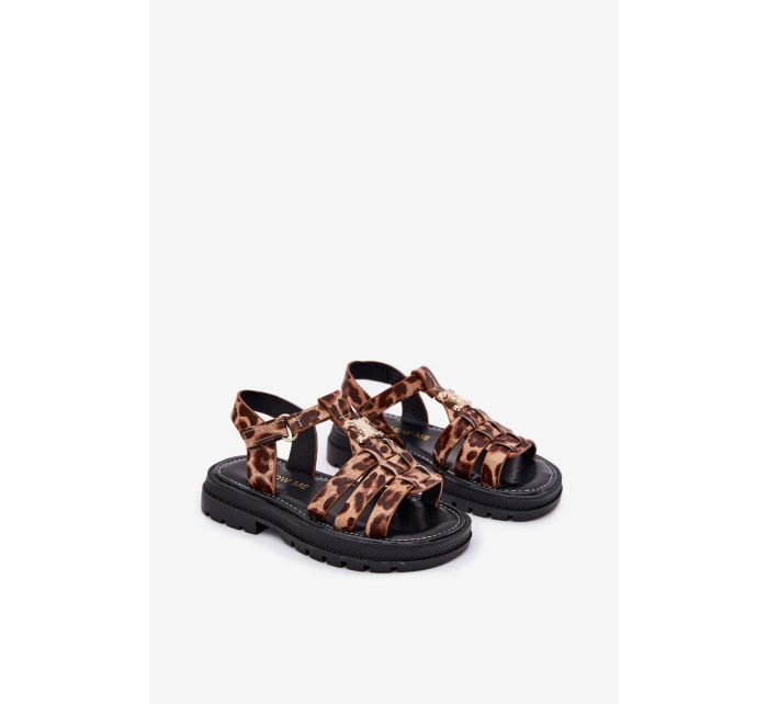 Dívčí sandály s ozdobným detailem model 21701018 - Boto Dívčí sandály s ozdobným detailem model 21701018 - Boto