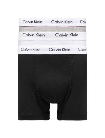 Pánske trenírky 3 Pack Trunks Cotton Stretch 0000U2662G998 čierna/biela/sivá - Calvin Klein