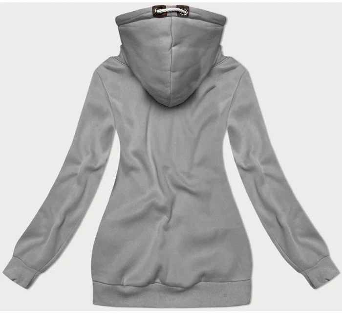 Sivá a ružová hrubšia dámska mikina s prúžkami (2302) Sivá a ružová hrubšia dámska mikina s prúžkami (2302)