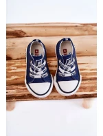 Dziecięce Materiałowe Trampki BIG STAR KK374050 Granatowe