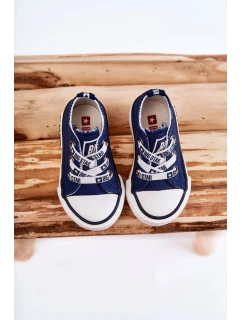 Dziecięce Materiałowe Trampki BIG STAR KK374050 Granatowe