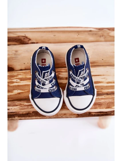 Dziecięce Materiałowe Trampki BIG STAR KK374050 Granatowe