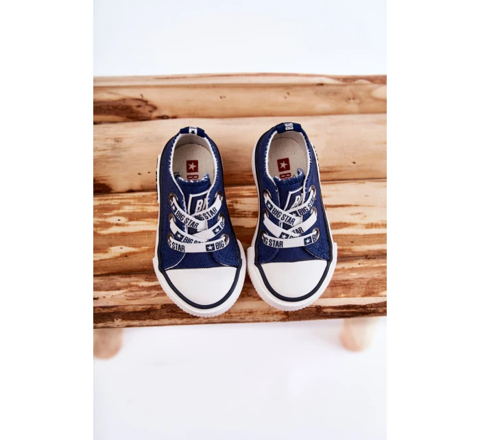 Dziecięce Materiałowe Trampki BIG STAR KK374050 Granatowe