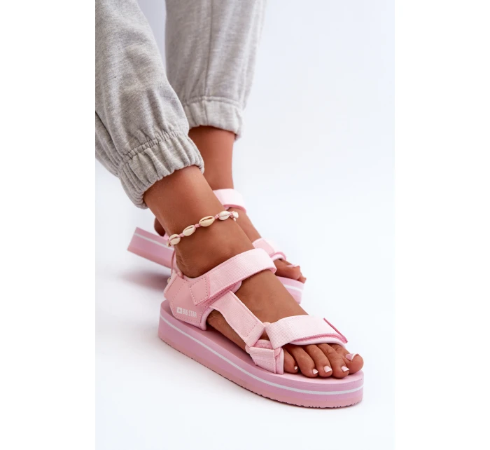 Dámské sandály na platformě Big Star model 21664478 růžové - Big Star Shoes