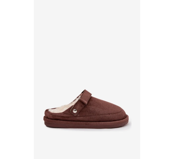 Kapcie Damskie Z Paskiem Ocieplane Futerkiem Czekoladowe Rilena Kapcie Damskie Z Paskiem Ocieplane Futerkiem Czekoladowe Rilena