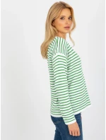 Dámsky sveter LC SW 6006 .22 biele a zelené - FPrice