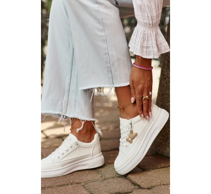 Dámské sportovní boty na platformě model 22010082 Bílá - VINCEZA