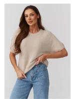Sveter s krátkym rukávom model 224081 Makadamia