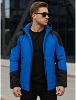 Pánská zimní bunda s kapucí modrá Dstreet model 21995645 - FashionStreet