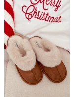 Dámské pantofle s kožíškem Camel Delissa