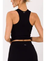 model 18383341 Žebrované pletené legíny černé - Moe