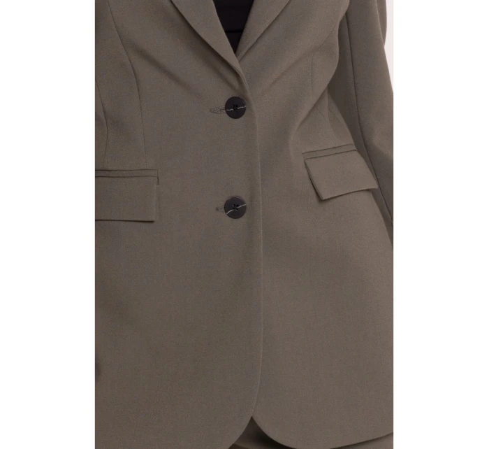 Blejzr s khaki barva model 21319159 - STYLOVE Blejzr s khaki barva model 21319159 - STYLOVE