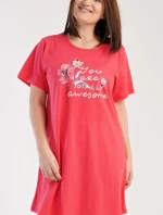 Dámska nočná košeľa s krátkym rukávom Casandra