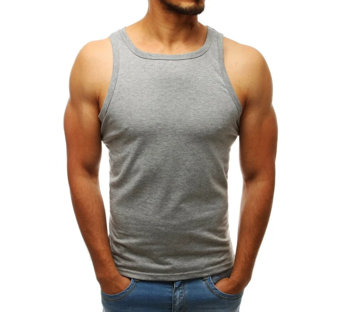 Pánské tílko bez potisku šedé model 21962221 - Dstreet