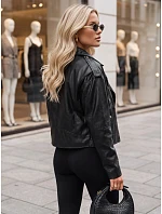 Dámska bunda v štýle „Ramones“ z ekokože, čierna, FashionStreet TY5919