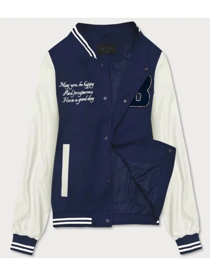 Tmavomodrá dámska bunda typu bomber (16M9067-215) Tmavomodrá dámska bunda typu bomber (16M9067-215)