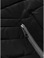 Dámska prešívaná zimná bunda S'west s kapucňou čierna (B8299-1)