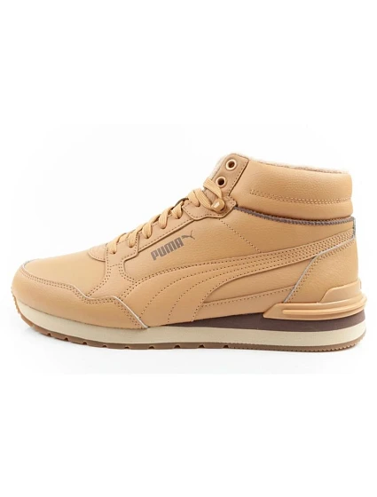 Puma ST Runner v4 Mid sportovní obuv pánské kotníkové tenisky hnědé barvy