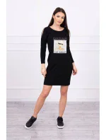 Šaty s potlačou Dream black Šaty s potlačou Dream black