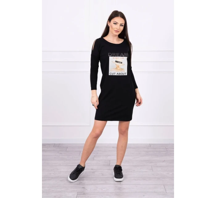 Šaty s potlačou Dream black Šaty s potlačou Dream black